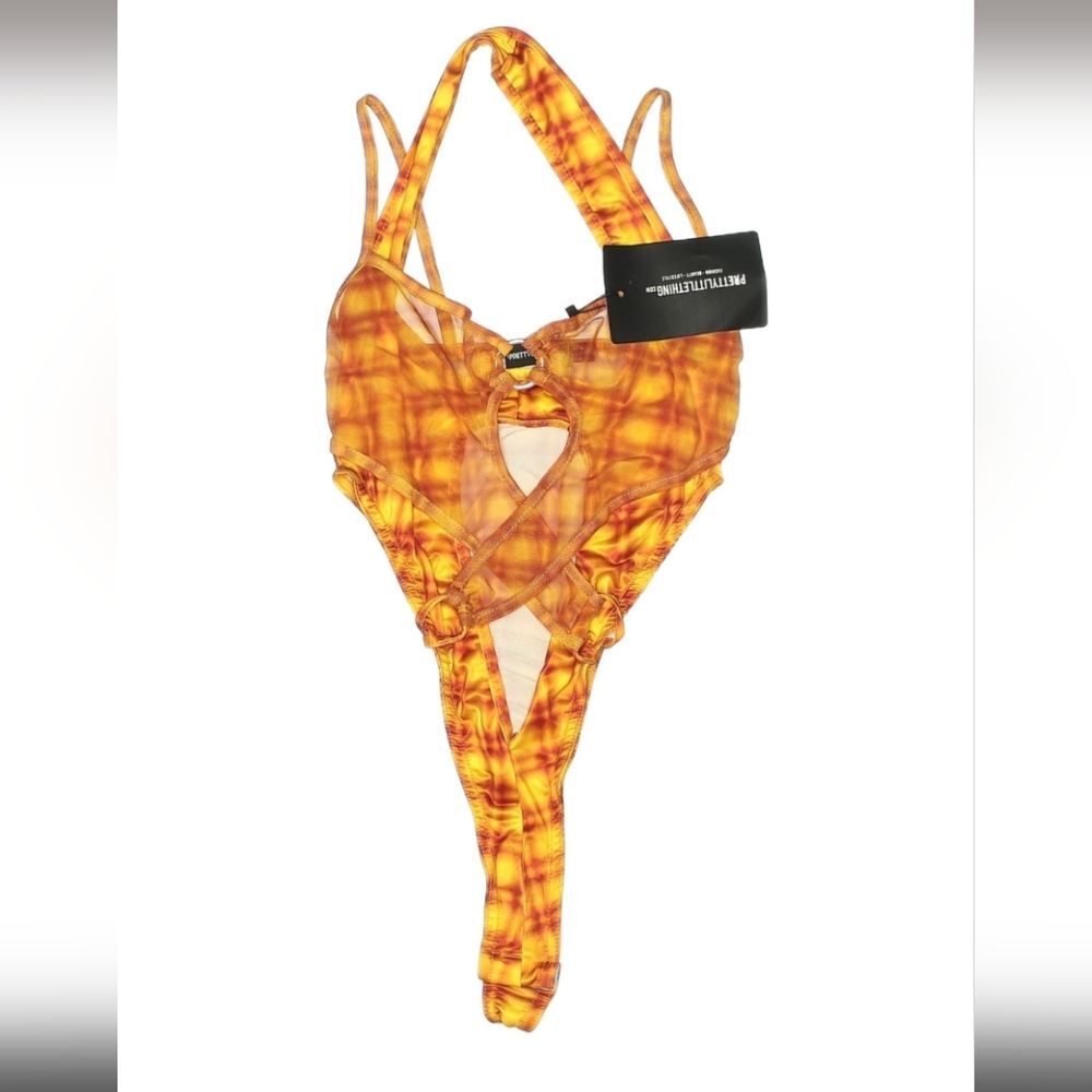 Pretty Little Thing Multi Check Print Strappy Bodysuit